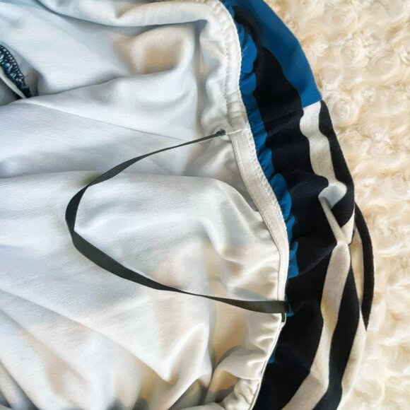 BCX Long Maxi Dress  Ruffled Halter Stretch Multicolor Horizontal Strip S - Picture 8 of 11